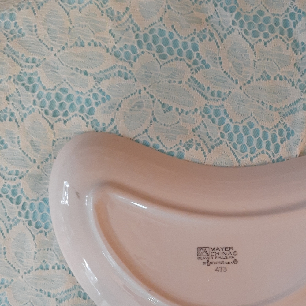 Vintage Restaurant Ware Crescent Shaped Dish - Picture 9 of 9